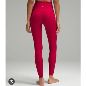 Lululemon Align High Rise Pant Leggings with Pockets Ruby Red Size 12 14 NWT